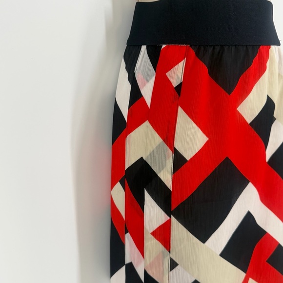 NWT Ann Taylor Multicolor Geometric Maxi Skirt sz LP Modern Chic Abstract Artsy - Picture 8 of 11